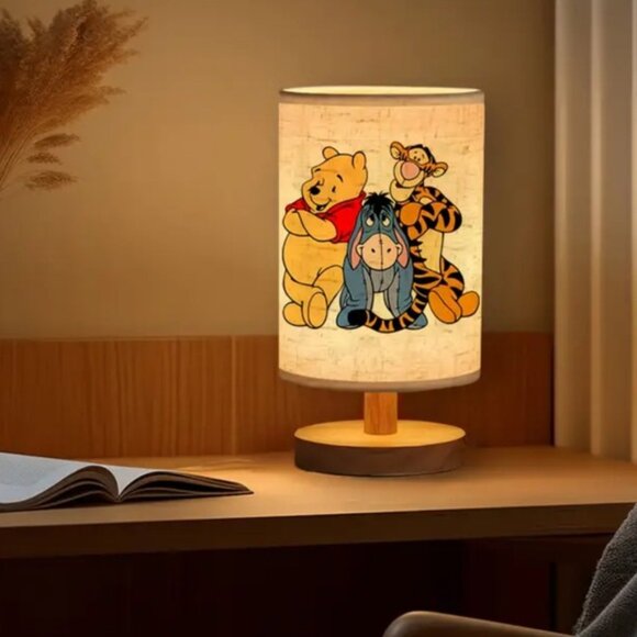 Winnie the Pooh Tigger Piglet Eeyore Character Lamp USB Fabric Shade USB Powered - Picture 12 of 16
